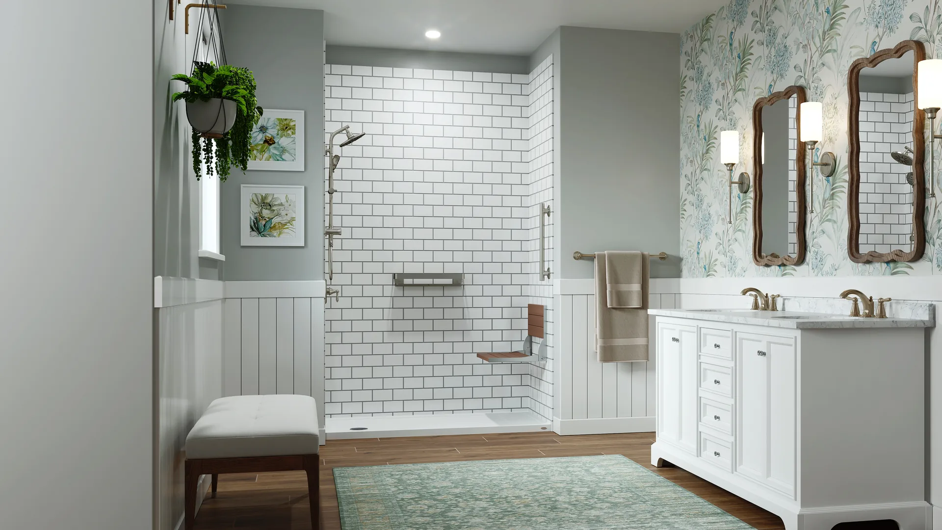 Bath-to-shower conversion